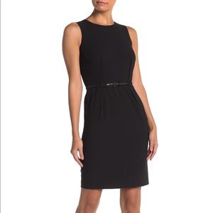 NEW Calvin Klein sleeveless belted dress